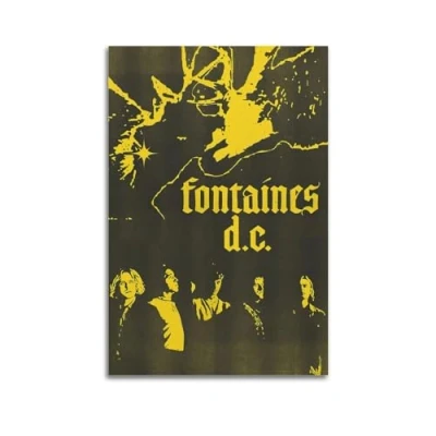 Image of Szzmyo Fontaines D.C. Poster Decorative Painting Modern Aesthetic Canvas Bedroom Art Living Room Decoration 12x18inch(30x45cm) Unframe Style