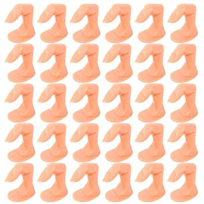 Image of Jubaopen 30PCS Practice Fingers for Acrylic Nails False Finger Manicure Plastic Model Gel Nail Art Training Display DIY Decoration(Skin Color)