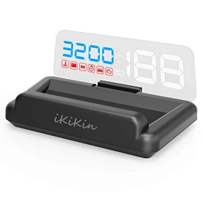 Image of iKiKin Car HUD Head Up Display OBD2, OBD2 Speedometer KM/h &amp; MPH With Reflection Board, Multifunctional Reminders Fuel Consumption/Water Temperature C500