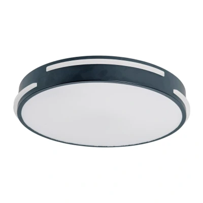 Image of Ventura Dimmable Integrated LED Semi Flush Ceiling Light Black 3000 6000K Remote Control