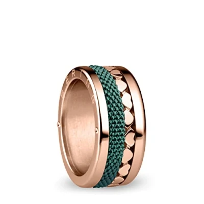 Image of BERING Women&#039;s ring in shiny rose gold Arctic Symphony Collection with stainless steel Moldova 8