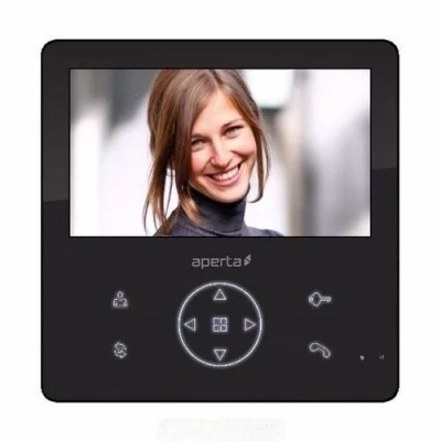 Image of ESP Aperta Colour Video Door Entry Monitor with Record Facility Black