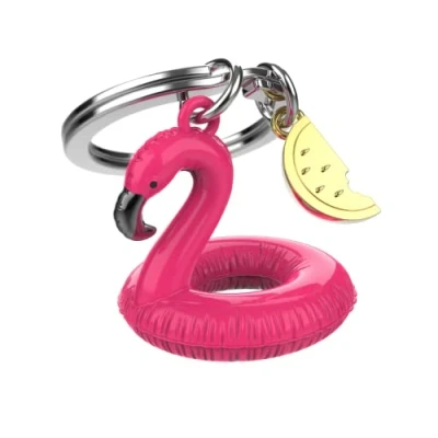 Image of O meta[l]morphose METALMORPHOSE MTM161 01 Flamingo Inflatable Keyring, Pink, One Size