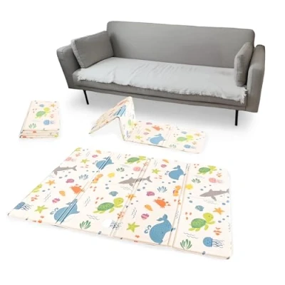 Image of KandyToys Sea Life Foldable Baby Play Mat Thick Padded XPE Crawl Waterproof Safe