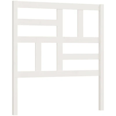 Image of vidaXL Bed Headboard White 81x4x104 cm Solid Wood Pine
