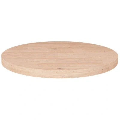 Image of vidaXL Round Table Top Ø50x2,5 cm Untreated Solid Wood Oak