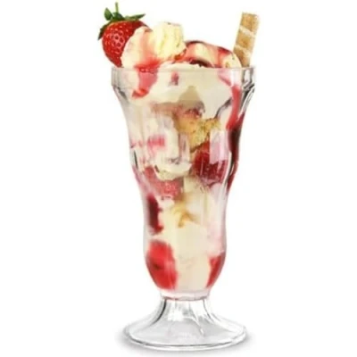 Image of Elite Polycarbonate Sundae Dish 12oz / 340ml Plastic Dessert Dish, Ice Cream