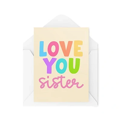 Image of Funny Novelty Greeting Cards Love You Sister Birthday Sibling Best Friend From Brother Banter Joke CBH1286