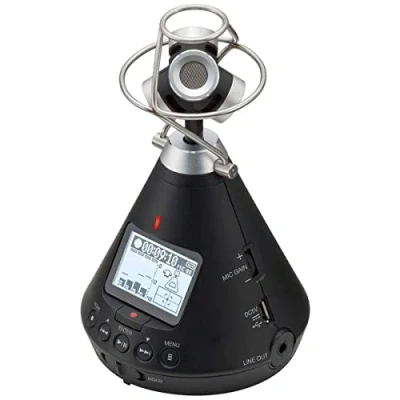 Image of Zoom H3 VR 360 surround sound Handy Recorder, Ambisonic 4 track audio for music, film, video, games, black