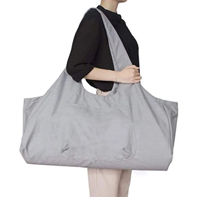 Image of Namvo Large Yoga Mat Bag Multi Purpose Gym Tote Sling Carrier with Side Pocket Fits Most Size Mats Gray