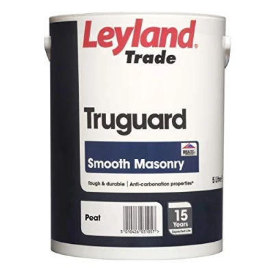 Image of Leyland Trade 264736 Truguard Smooth Masonry Paint Peat 5L
