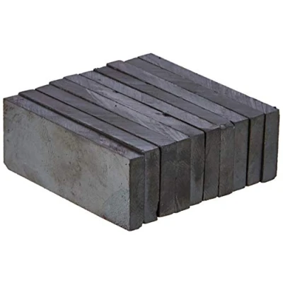 Image of FIRST4MAGNETS FE50195 10 50 x 19 5mm Thick Y30BH Ferrite Magnet 1.5kg Pull, Grey, 50mm 19mm