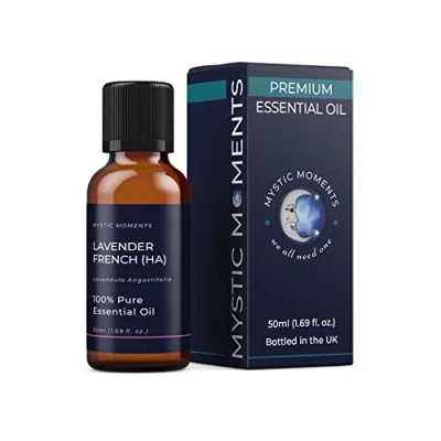 Image of Mystic Moments Lavender French (High Altitude) Essential Oil 50ml Pure &amp; Natural for Diffusers, Aromatherapy Massage Blends Vegan GMO Free