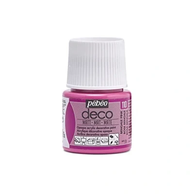 Image of Pebeo 45ml Deco Matt, Acrylic, Bengal Pink, 7 x 4.5 cm