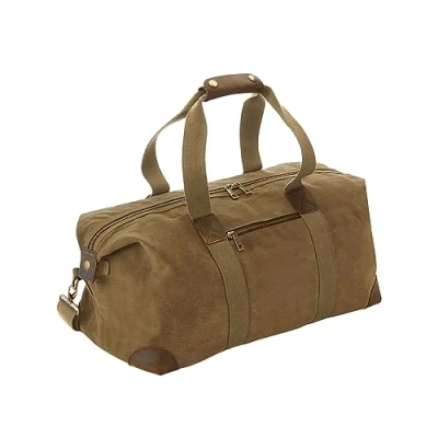 Image of Quadra QD650 Heritage Waxed Canvas Holdall Desert Sand