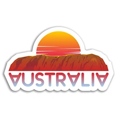 Image of 2 x 10cm Australia Australian Vinyl Stickers Laptop Travel Sticker #19023 (10cm Wide)