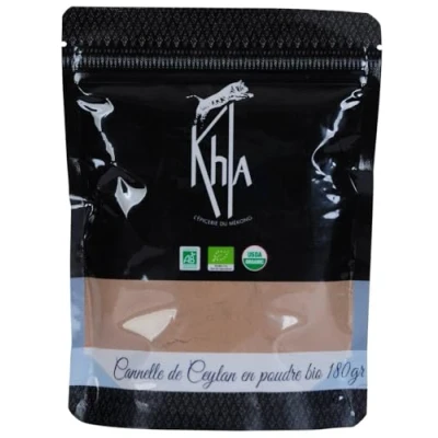 Image of Khla Organic Ceylon Cinnamon Powder 180g Premium Powdered Sri Lankan Cooking &amp; Baking Ingredient Asian Spice Christmas Recipes, Rolls Origin Lanka