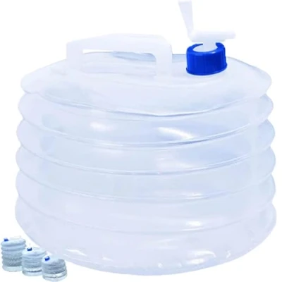 Image of ETDEUH Water Container with Tap, 3L/5L/10L/15L Collapsible &amp; Portable Carrier Tank (5L)