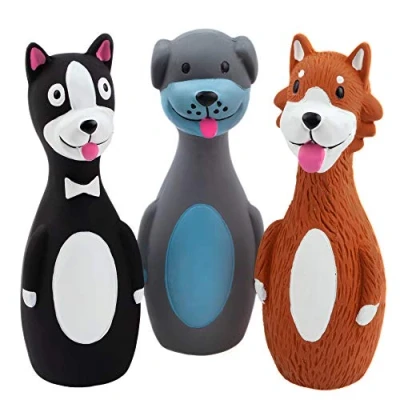 Image of CHIWAVA 3 Pack 5.7 Inch Squeaky Latex Dog Toys Standing Stick Toy Puppy Fetch Interactive Play for Small Dogs