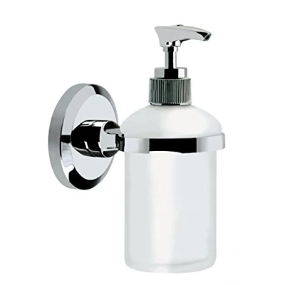 Image of Bristan SO Soap C Solo Wall Mounted Frosted Glass Dispenser Chrome Plated