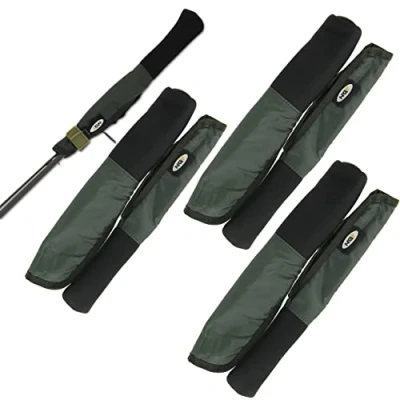 Image of 3 Pairs Rod Protectors Tip &amp; Butt NGT CAMO Neoprene for Fishing Carp Coarse Rods