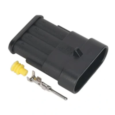 Image of Sealey Superseal Male Connector 4 Way Pack of 3