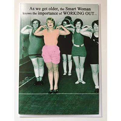 Image of Importance of Working Out! Humorous Bottlecap Greeting Card