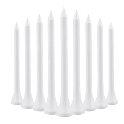 Image of 70mm 2 3/4&quot; White Wooden Golf Tees Tee Biodegradable XL Pack of 100