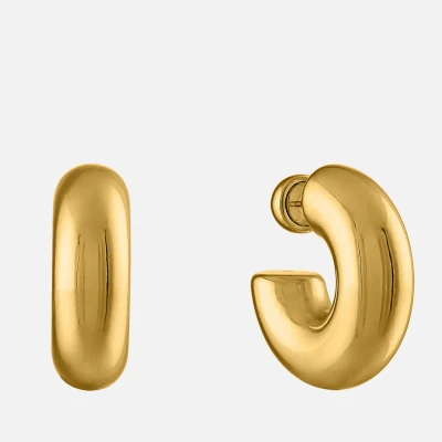 Image of Oma The Label Chubby 18 Karat Gold Plated Hoop Earrings