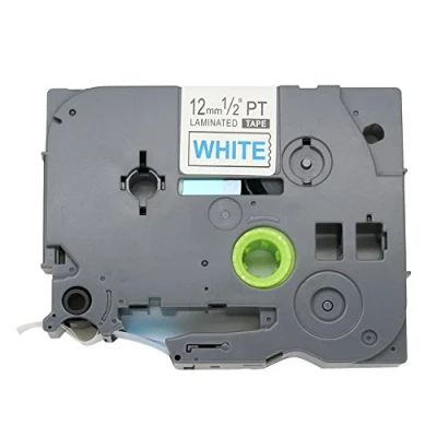 Image of BROVACS 1 Pack Blue on White Label Tape Compatible for Brother P Touch TZ 233 TZe 12mm 1/2&quot; OPA1123C