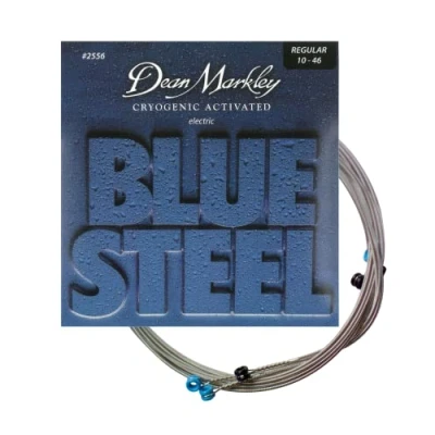 Image of Dean Markley 2556 010 .046 Blue Steel Electric Regular Guitar Strings