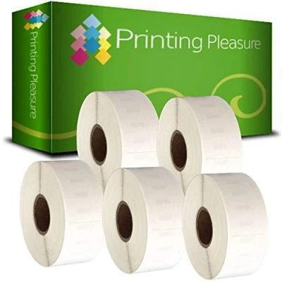 Image of Printing Pleasure 5 x 11355 Compatible Labels Rolls for LabelWriter &amp; Seiko Label Printers 19mm 51mm 500 per Roll
