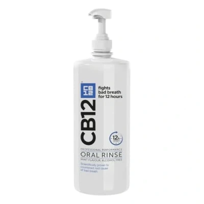 Image of CB12 Mint Menthol Mouthwash, Enamel Strengthening, Pleasant Breath For 12 Hours, 1L