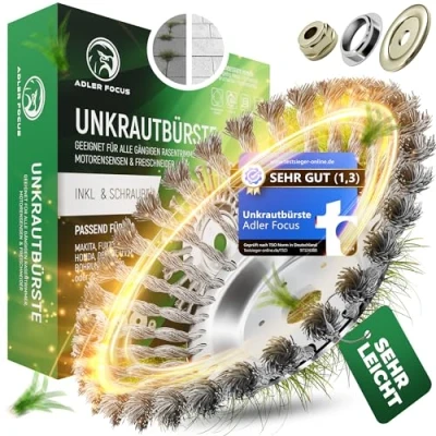 Image of Adler Focus Weed Brush Light for Cutter, Improved Concept 2024, Wild Herb Cutter Removal, 25.4 mm Bore with Adapter to 20 mm, Wire