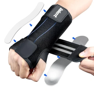 Image of Lalent Carpal Tunnel Wrist Support Brace with Metal Splint Stabilizer for Men and Women Hand Arthritis Tendonitis, Sprains, Pain Relief RSI, Sports Protect (Left Hand, L/XL)