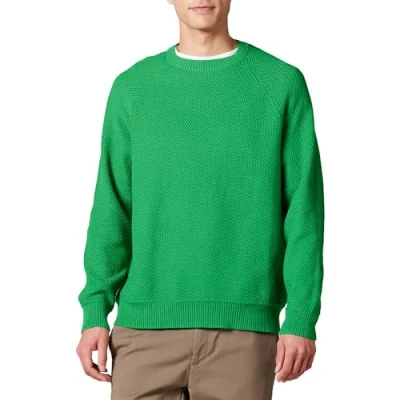 Image of Amazon Essentials Men&#039;s Oversized Fit Textured Cotton Crewneck Sweater, Green, 6XL Plus Tall