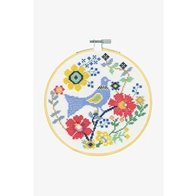 Image of DMC Floral Bird Cross Stitch Kit