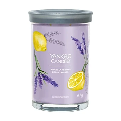 Image of Yankee Candle Signature Scented Lemon Lavender Large Tumbler with Double Wicks Soy Wax Blend Long Burning Perfect Gifts for Women