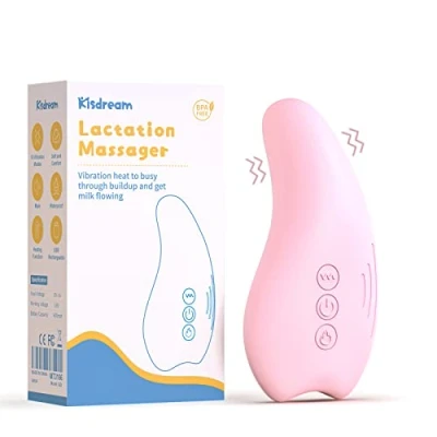 Image of Breast Massager Warming Lactation Compress Breastfeeding Clogged Duct Engorgement Relief: Milk Heating Nursing Vibrant &amp; Warmer Waterproof