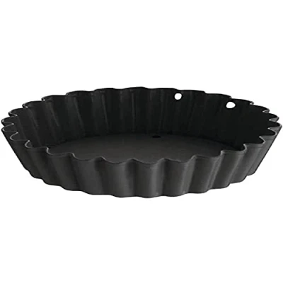 Image of Vogue Non Stick Mini Fluted Quiche Tin 100mm 4&quot; (Pack 3)