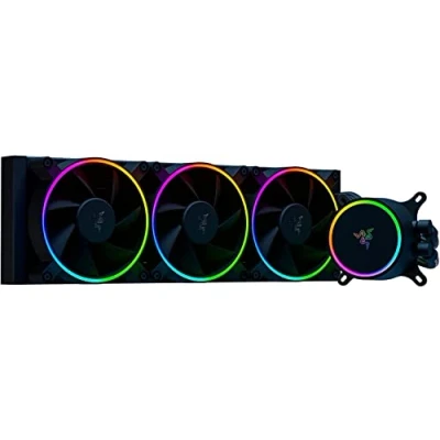 Image of Razer Hanbo Chroma RGB All In One Liquid Cooler aRGB Pump Cap: Ultimate AIO Design Quiet, Powerful Fans Silent, Efficient Cooling PWM Fan Controller Support 360MM