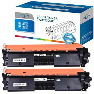 Image of ECSC Toner Cartridge CF217A For Printer, Compatible With HP LaserJet Pro M102a M102w M130a M130fn M130fnwp M130fw M130nw M132a M132fn M132fp M132fw M132nw M132sfnw M132snw Black (2 PacK)