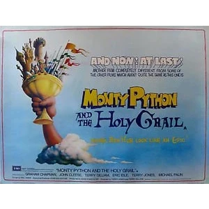 Image of &quot;MONTY PYTHON &amp; THE HOLY GRAIL&quot; Classic Comedy Movie Poster Size : Super A2