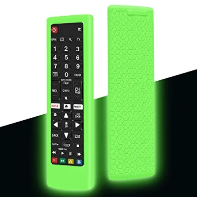 Image of Protective Case for LG AKB75095307 AKB75375604 AKB74915305 Remote Control, Silicone Anti Slip Smart TV Cover Skin Holder Sleeve Protector (Glow Green)