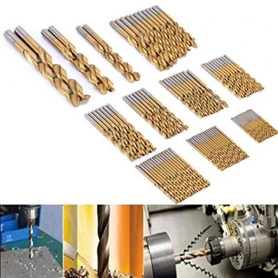 Image of Titanium Coated HSS Drill bit Set,drill bits for metal rill set 99pc Steel High Speed Twist 1.5mm 10mm,drill metric 99,drill Wood Plastic and Aluminum