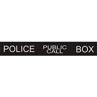 Image of FSSS Ltd Dr Who police public call box phone booth tardis plastic sign science fiction (MEDIUM)