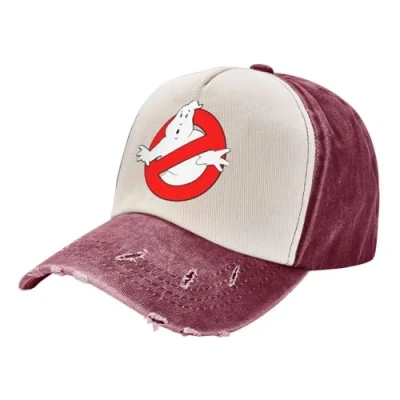 Image of Unisex and Fashionable Hip Hop Ghost Busters Baseball Caps Style Distressed Washed Headwear Ghostbusters Movie Golf Unstructured Soft Hats Cap Sports Outdoor Gifts
