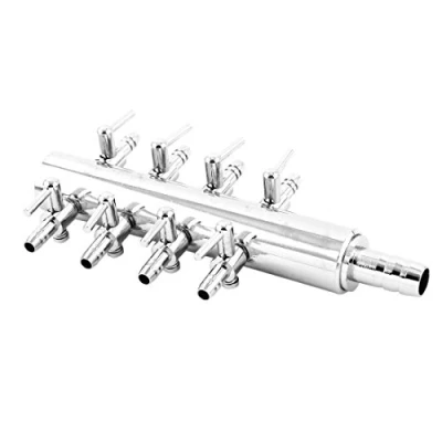 Image of Sourcingmap Aquarium 8 Way Inline Manifold Air Flow Pump Tubing Splitter Lever Control Valve