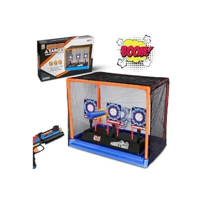 Image of Electronic Shooting Target Scoring Auto Reset Digital Targets for Nerf Guns Toys with a Support Cage &amp; Net, Christmas Birthday Gifts Toy Kids Boys Girls