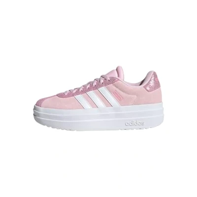 Image of adidas VL COURT BOLD J girls&#039;s Children&#039;s Shoes (Trainers) in Pink